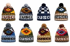 Handmade Peruvian Chullo Hat Traditional Cusco Knit Beanie, Andean Patterns