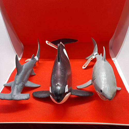 Schleich Shark Figurine Lot (3 Pieces) Plastic Animal Figures
