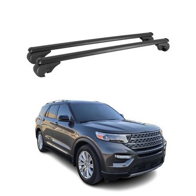 Dachträger für Ford Explorer 2020-2025 Gepäckträger Grundträger Alu Schwarz 2x
