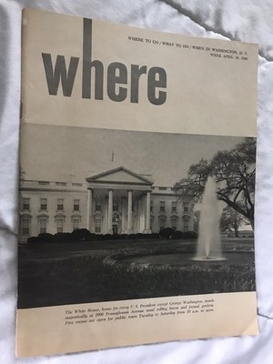 Where Magazine - Where to Go/What to Do/When in Washington DC 1966 Nina Simone