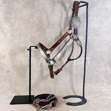 H/S Broken Horn Vintage Sterling Silver Show Halter w/ Lead