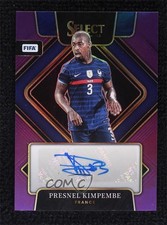 2022 Panini Select FIFA Signatures Purple Prizm 7/49 Presnel Kimpembe Auto 14mf