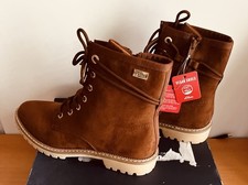 S.Oliver Stiefelette Damen Vegan /Wildleder-Optik Braun Gr. 40  NEU 