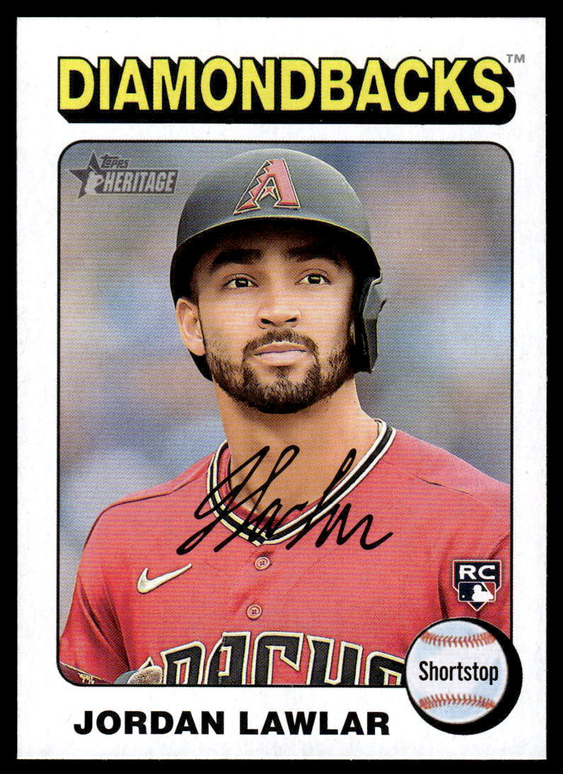 2024 Topps Heritage Jordan Lawlar #429 White Border RC Arizona Diamondbacks