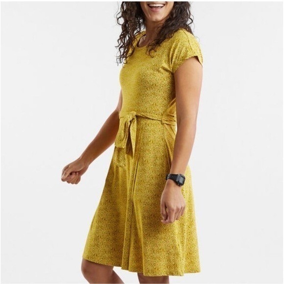 Toad & Co Cue Wrap Short Sleeve Dress Daisy Floral Print Size M