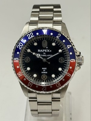 A BATHING APE BAPEX TYPE 1 Automatic Date “Pepsi” Red Blue Men's