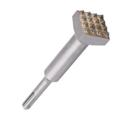 Durable SDS PLUS Carbide Tipped 16-Teeth Bush Hammer Chisel Bit For Cement Stone