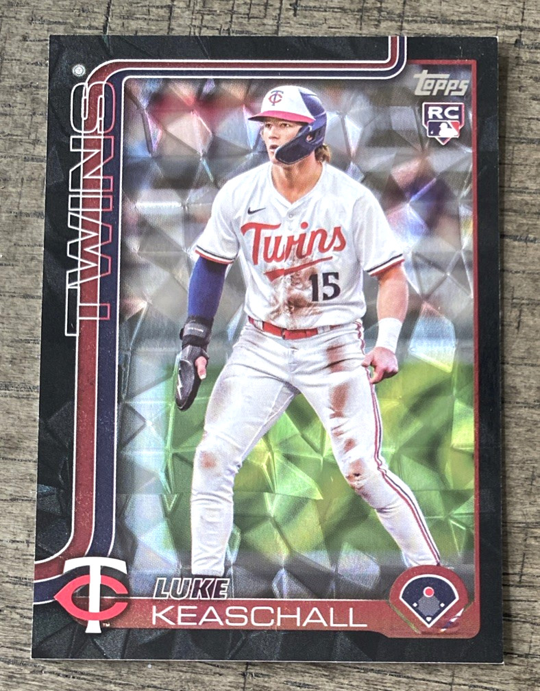 Luke Keaschall 2025 Topps Update Rookie Black Diamante 04/10 SSP Twins RC #US16