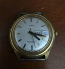 Vintage Timex Water Resistant Men Day Date Automatic 37mm Watch No Band Works