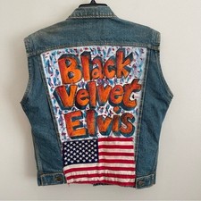 Vintage Guess Jeans Vest Women  s Small Denim Bikers Button down classic 90s DYI