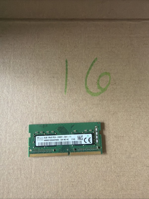 SK Hynix 8GB 1Rx8 PC4-2400T-SA1-11 Laptop Memory P/N: HMA81GS6AFR8N-UH
