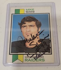 MIKE SIANI SIGNED 1973 TOPPS NFL FOOTBALL ROOKIE CARD #101 TTM AUTOGRAPH AUTO RC