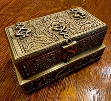 Antique Tiffany Studios NewYork #1645 Venetian Pattern  Enameled Stamp Box: Mint