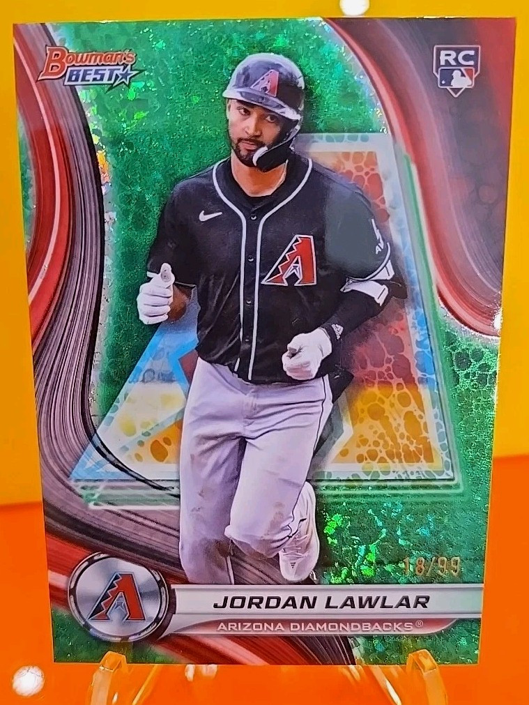 2024 Bowman's Best Jordan Lawlar  #4 Green Mini-Diamond Refractors #/99 D-Backs