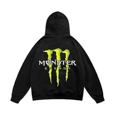 Retro Monster Energy back print graphic Hoodie S-3XL
