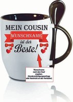 "LöFfeltasse M. Wunschname \" Mein Cousin (Wunschname) Ist Der Beste \""