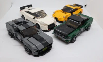 MARKENLOS, SEMBO, TYCOLE MOC Auto Klemmbausteine Speed Champions 8-Pin Baubreite Muscle-, Super- Hypercar