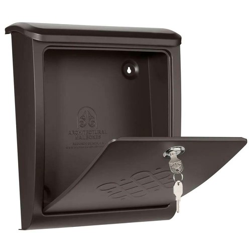 Bordeaux Locking Rubbed Bronze Wall Mount Mailbox - Picture 5 of 12
