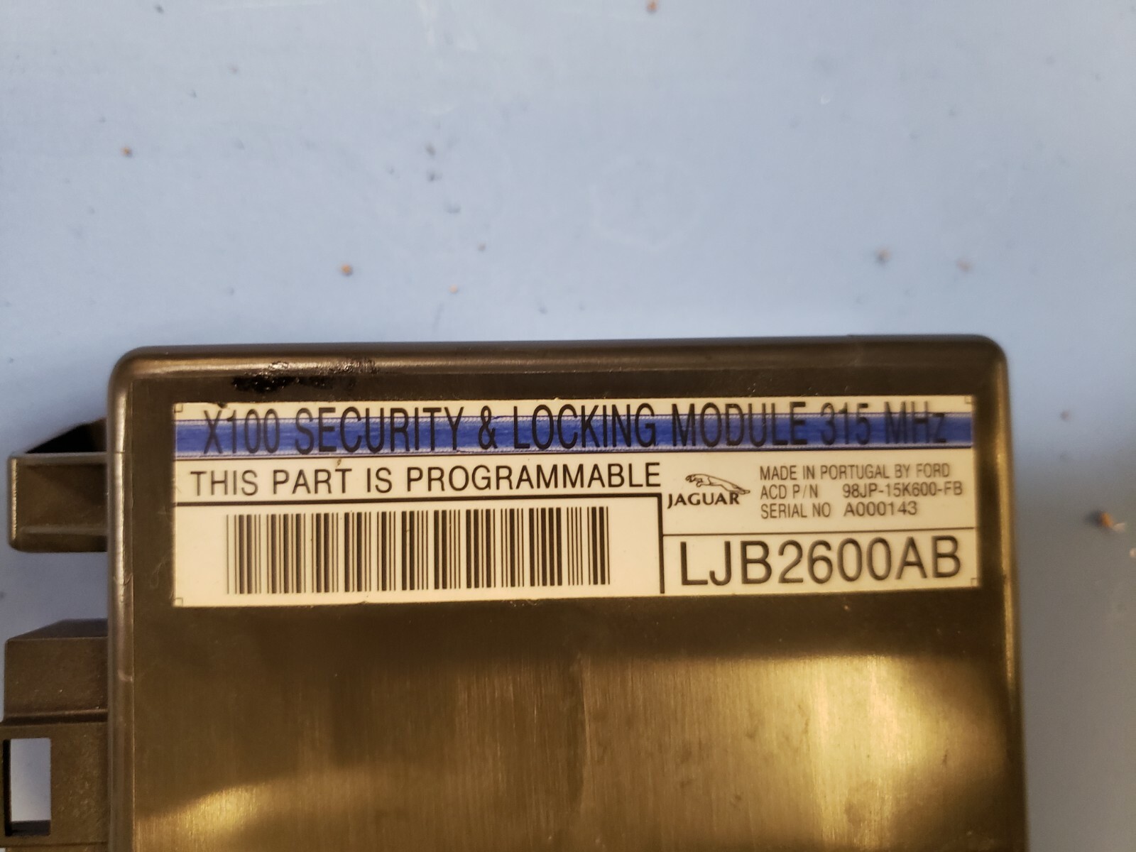 1997 1998 1999 2000 2001 2002 2003 JAGUAR XK8 SECURITY LOCKING MODULE ...