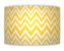 Chevron Geometric Yellow Mustard Pendant Drum Lamp Shade Handmade Lampshade #389