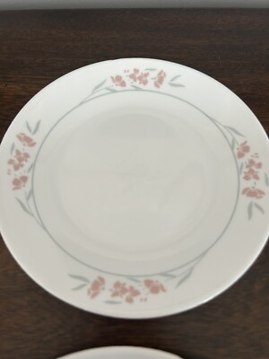 Corelle 4 Silk Blossoms Bread  Dessert Plates 6 3/4'' pink FLOWERS: READ