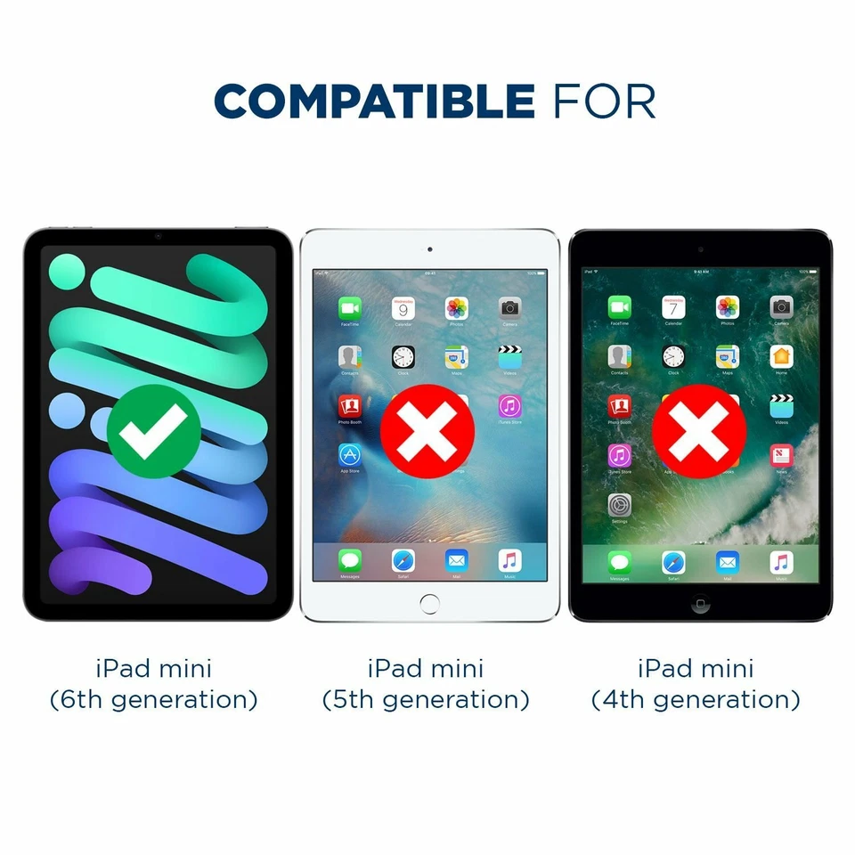 Tech Armor Glass Screen Protector for Apple iPad Mini 7 and iPad Mini 6 - 1 Pack - Image 2 of 4