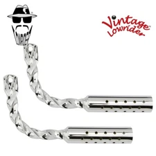F&R LOWRIDER Gangster All Twisted Bike Steel BICYCLE MUFFLER WITH HOLES CHROME