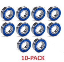 10-Pack 6205-2RS EMQ Premium Deep Groove Ball Bearing ABEC3 - 25mmX52mmX15mm