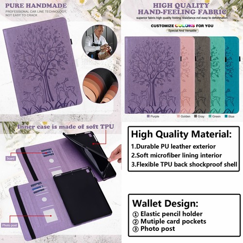 Funda protectora de cuero con patrón abatible para iPad Pro 11"" 5ta 6ta generación 9,7"" Mini 1 2 3 4 - Imagen 2 de 47