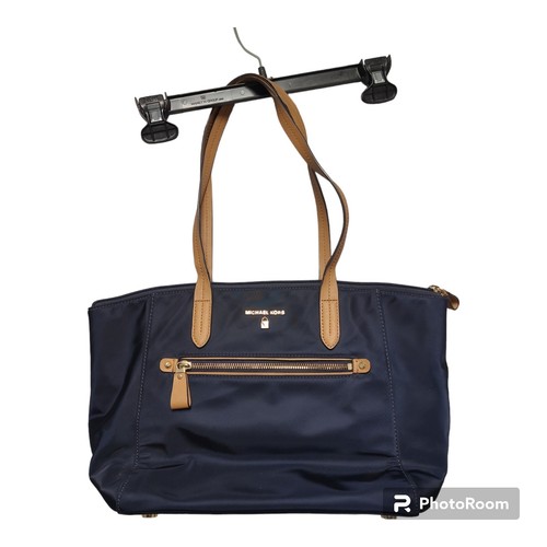 Michael Kors Kelsey Medium TopZip Nylon Tote Bag Blue eBay