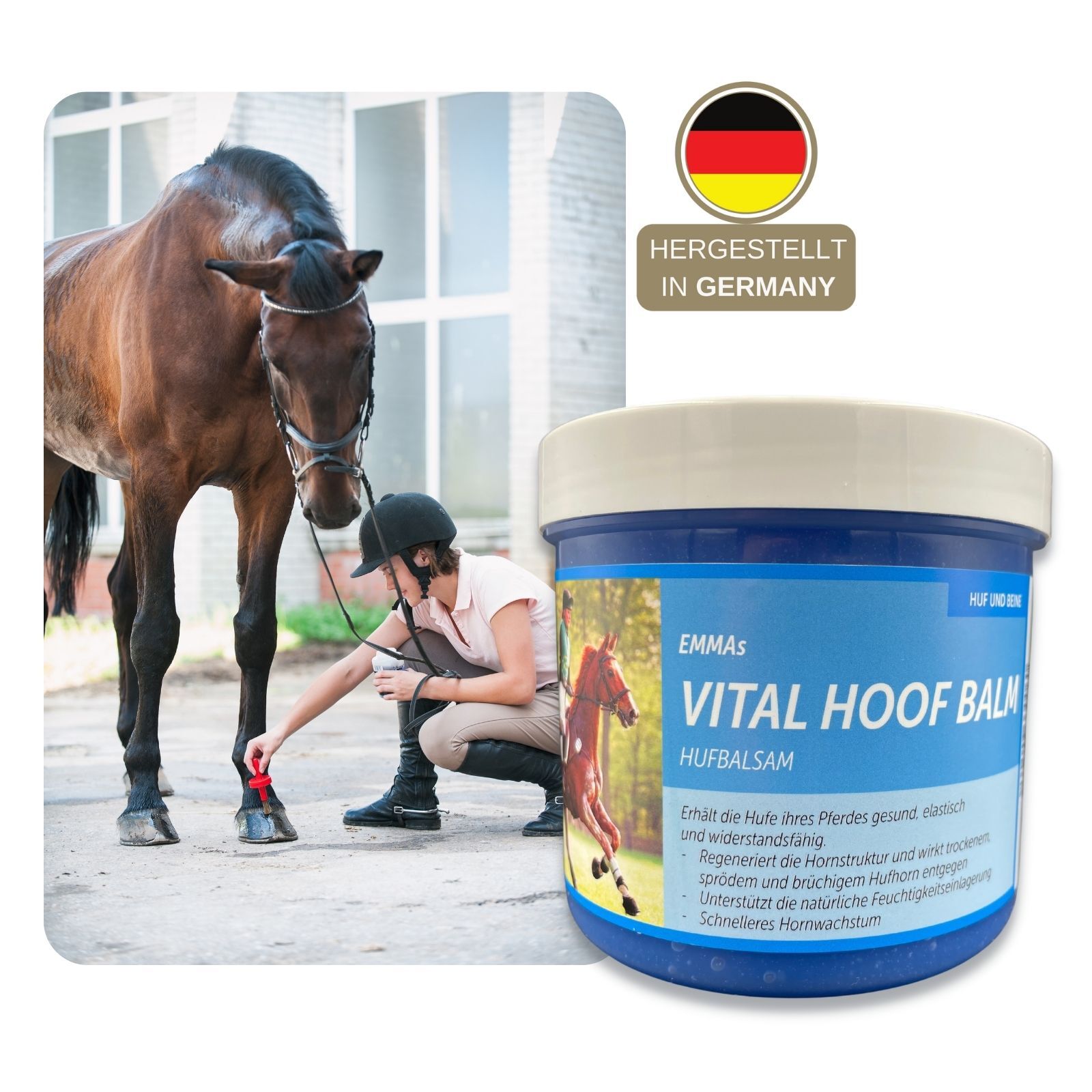 Union Bio Sheabutter Für Pferdehufe – 500 G, Pflegt & Schützt Vor Austrocknung, Mit Natürlichen Extrakten