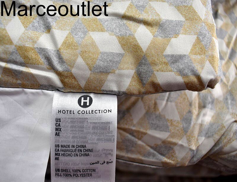 Hotel Collection Bedford Geo KING Comforter Neutral / Gray eBay