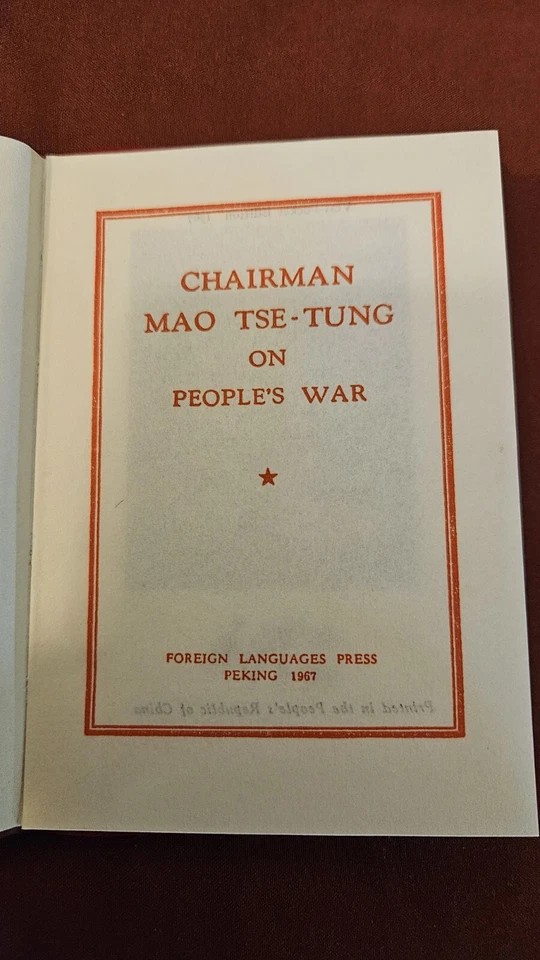CHAIRMAN MAO TSE-TUNG ON PEOPLE'S WAR Very Rare Vest Pocket Ed., Pub. 1967 - Image 3 of 4