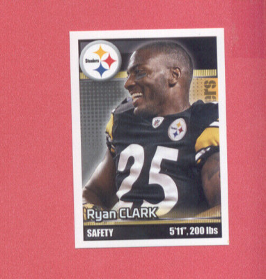2012 Panini RYAN CLARK Pittsburgh Steelers Sticker