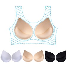 Bra Pads Swimsuit Padding Lift Up Sponge Pads Bra Soft Breathable Bikini Insert