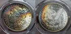 1886 P Morgan Silver Dollar $1 PCGS UNC Detail Cleaned Beautiful Toning !!