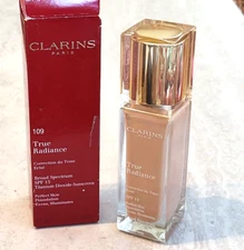 Clarins True Radiance Perfect Skin Foundation ~ 109 Wheat ~ full size nib  (m3