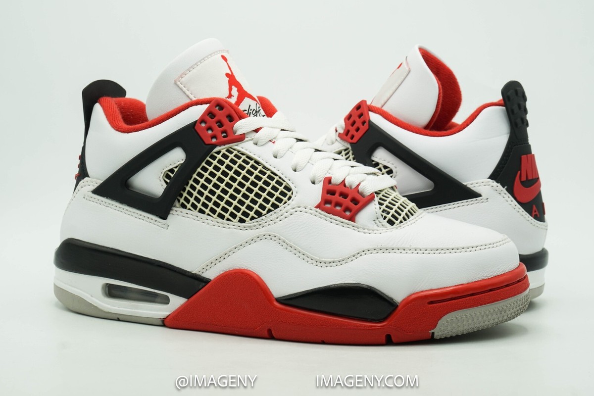 シューズ(男性用) AIR JORDAN 4 RETRO white/fire red tech Jordan Air Jordan 4 Retro - Summit White / Fire Red / Tech