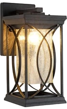 Modern Outdoor Wall Light Exterior Light Fixtures, Black Aluminum with Design