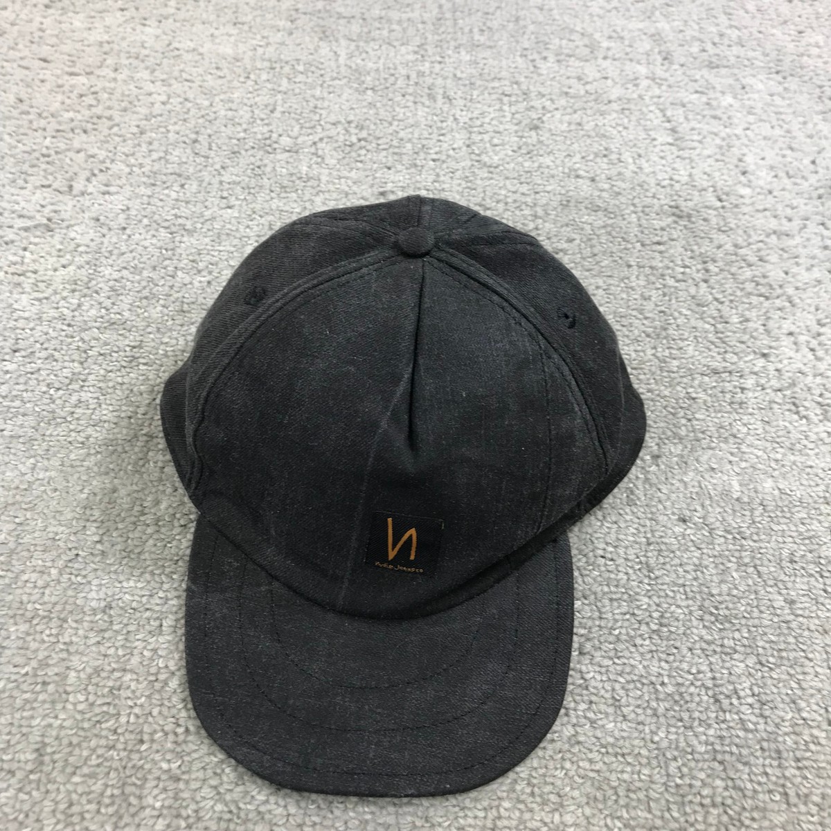 Nudie Jeans Cap Mens Adult Hat Black Gray Naked Truth Cap Cotton