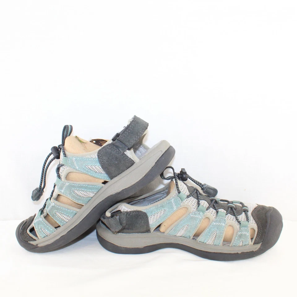 KHOMBU Mujer Zapatos Deportivos Exterior Botas Talla 8 M Azul y Gris Cuero Acolchado Foto 3 de 4