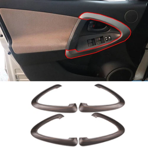 For 2006-2012 Toyota RAV4 Wood Grain Matte Interior Door Armrest Panel Cover - Foto 8 di 10