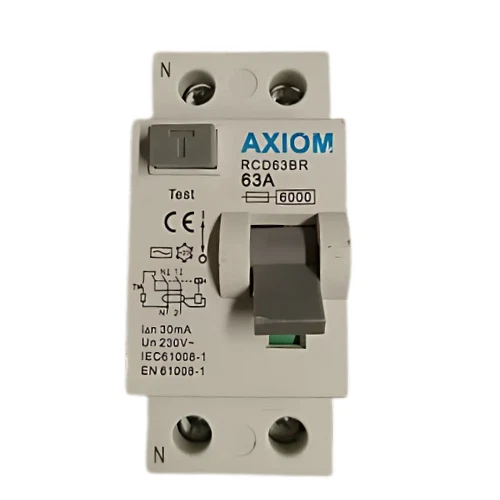 CED Axiom 63A 30mA RCD RCCB RCD63BR 2 pole 230v