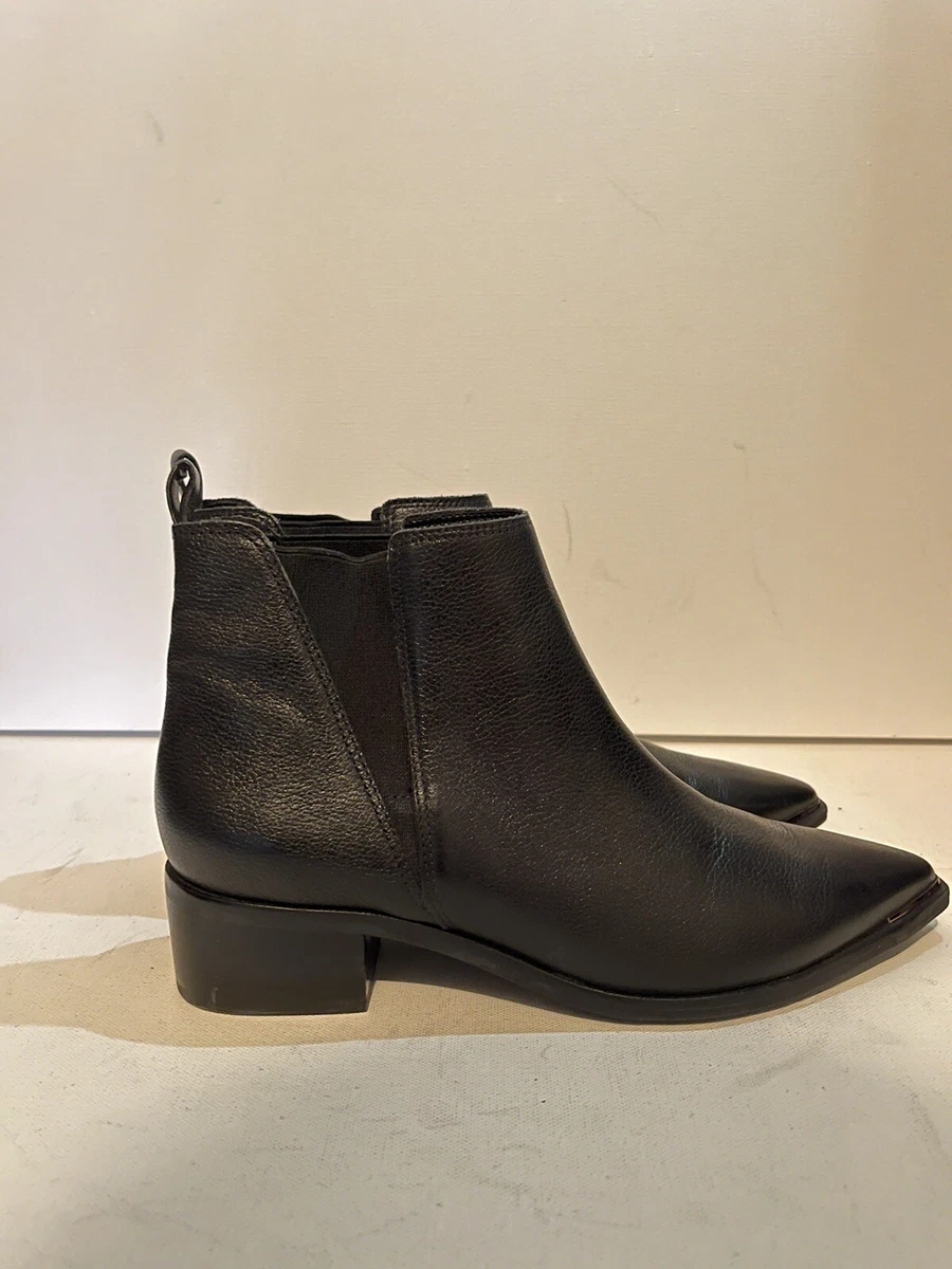 Marc Fisher Black Leather Yale Chelsea Boot Size 7 5 Excellent eBay