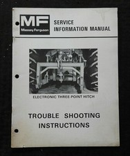 Massey Ferguson Mf Tracteur " Électronique Trois Points Attelage " Service Info