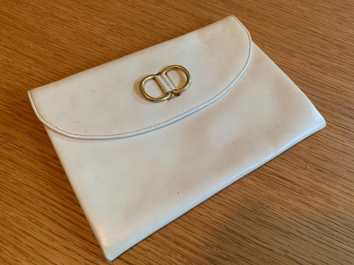 dior leather clutch