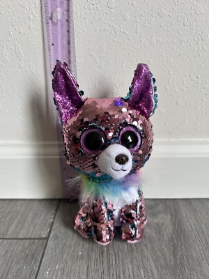 TY Beanie Boos Flippables 6'' YAPPY Color Changing Sequins Chihuahua Plush
