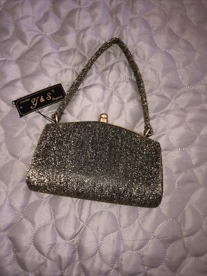 VTG Another Y&S Original Black Gold Mesh Evening Bag Purse NWT