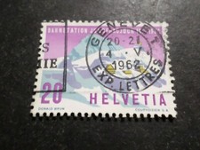 Switzerland 1962, Stamp 691, Train, Station Jungfraujoch, Obliterated, Used