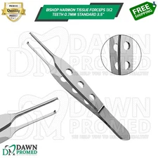 Bishop Harmon Tissue Forceps 1x2 Teeth 0.7mm Standard 3.5" Eye Instruments